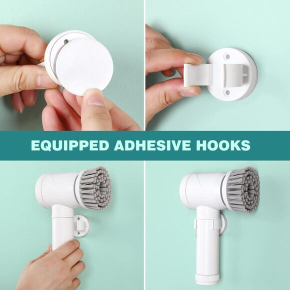 Zane Forest Electric Spin Scrubber – 5 Brush Heads, Cordless, Multi-Room Cleaner - Picture 6 of 12